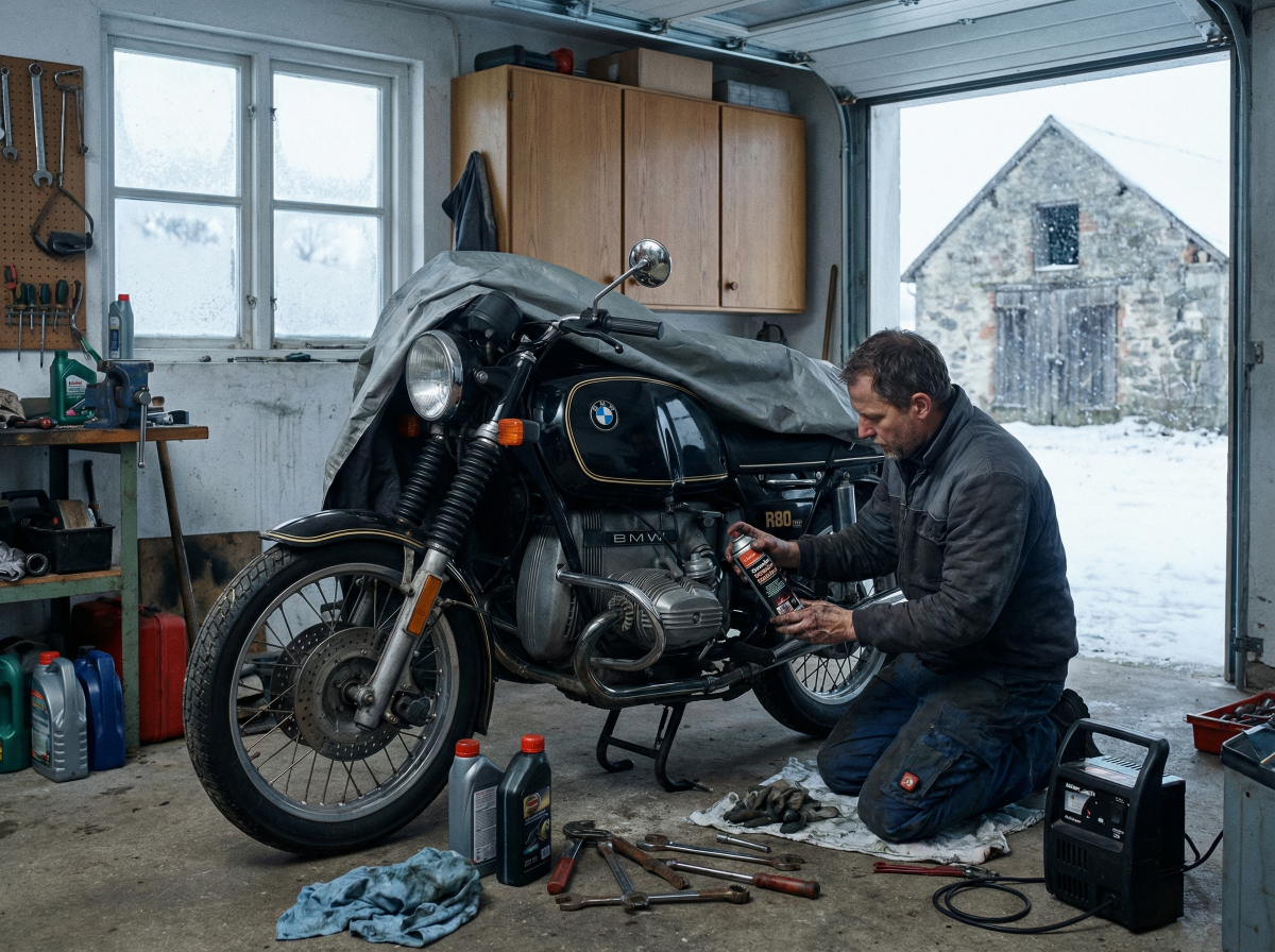 Motorrad richtig einwintern
